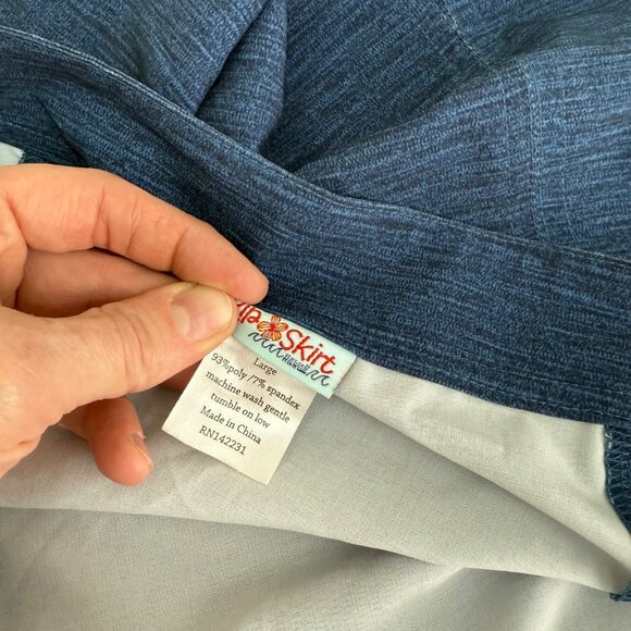 RipSkirt Hawaii Blue Wrap Stretch Quick Dry Skirt Womens size Large - Picture 2 of 5